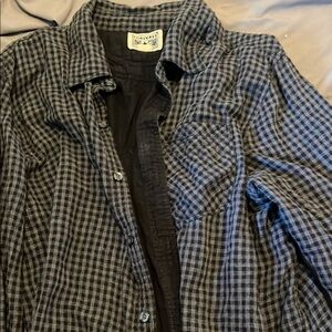 Converse Black and Gray Plaid Shirt